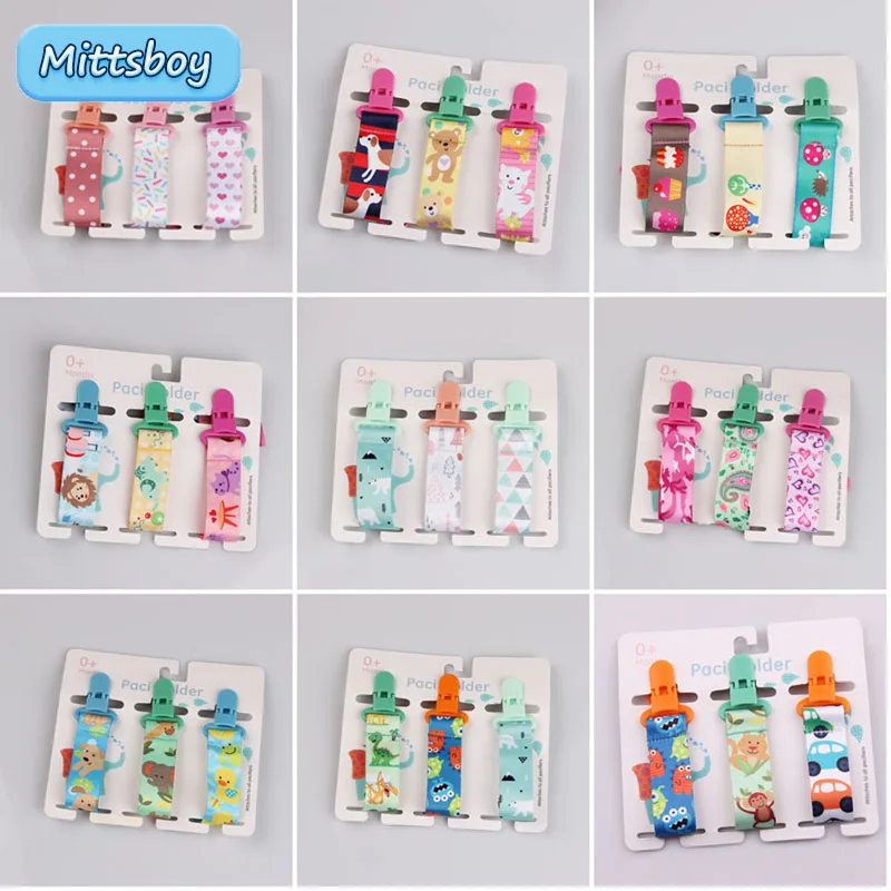 3 개/몫 만화 인쇄 아기 젖꼭지 클립 젖꼭지 체인 D - Zwitsal Baby Products 리뷰 및 가격