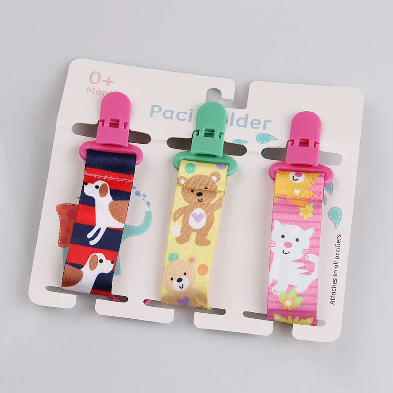3 개/몫 만화 인쇄 아기 젖꼭지 클립 젖꼭지 체인 D - Zwitsal Baby Products 리뷰 및 가격