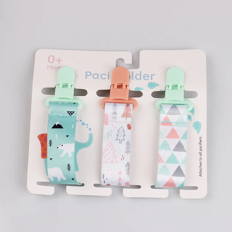 3 개/몫 만화 인쇄 아기 젖꼭지 클립 젖꼭지 체인 D - Zwitsal Baby Products 리뷰 및 가격